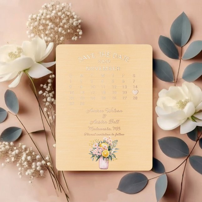 Save the Date November 2026 Wedding Foil Invitation (Creator Uploaded)