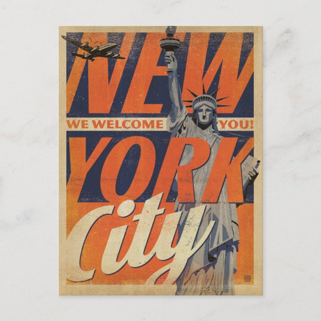 Save the Date | NYC - We Welcome You! Announcement Postcard (Front)