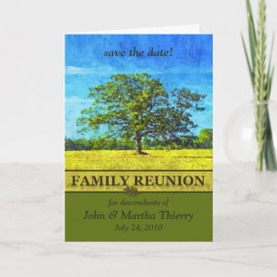 Save the Date - Oak Tree Design for Family Reunion Announcement