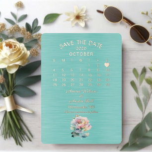 Save the Date October 2026 Wedding Foil Invitation