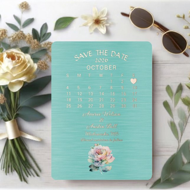 Save the Date October 2026 Wedding Foil Invitation (Creator Uploaded)