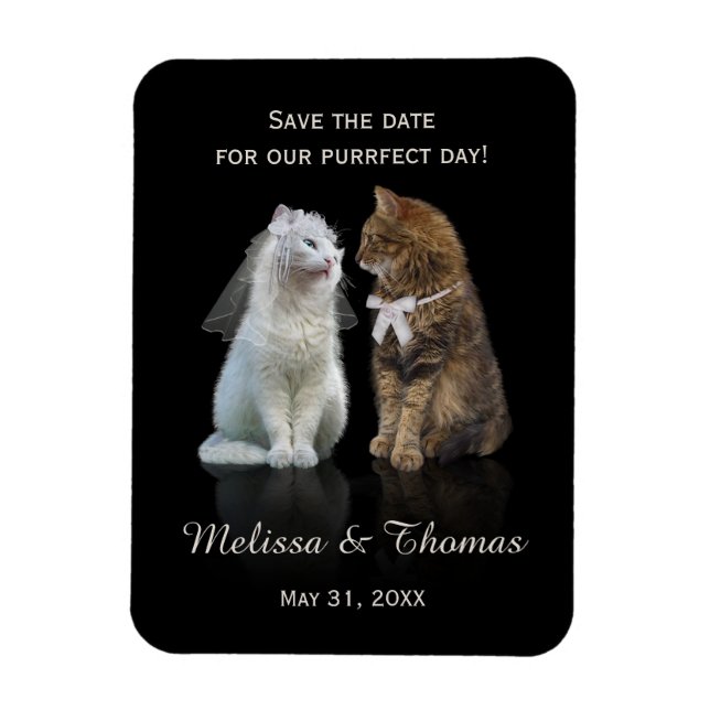 Save the Date of our Purrfect Day Magnet (Vertical)