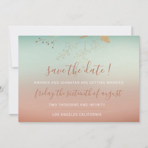 Save The Date Ombre Pastel Blue 
