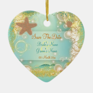 Save the date ornament invitations