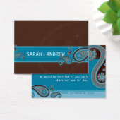 SAVE THE DATE :: Paisley - choc & teal (Desk)