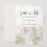 Save the Date Pale Pink Peach Tree Blossoms Invitation