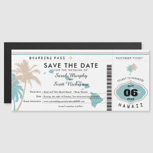 Football Ticket Save the Date Magnet Cowboys Ticket 