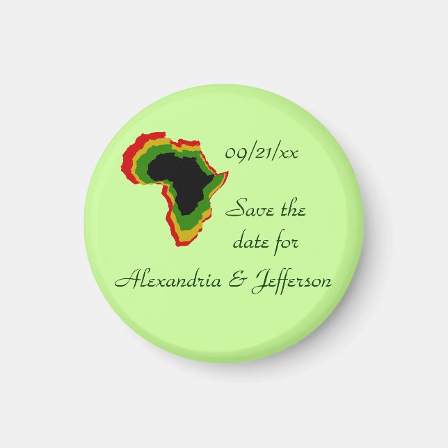 "Save the Date" - Pan African Colors Magnet (Front)