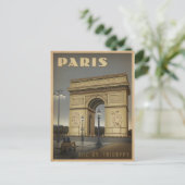 Save the Date | Paris - Arc De Triomphe Announcement Postcard (Standing Front)