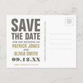 Save the Date | Paris - Arc De Triomphe Announcement Postcard (Back)