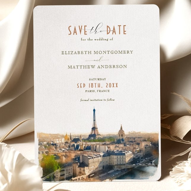 Save The Date Paris France Destination Invitation (Creator Uploaded)