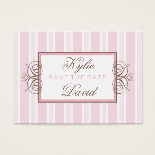 Customizable SAVE THE DATE :: paris stripe Business Card Template