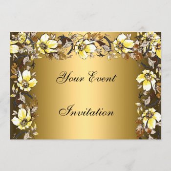 Save The Date Party Invitations Gold by invitesnow at Zazzle