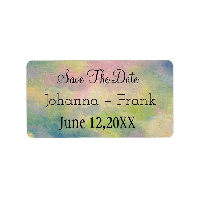 Save The Date| Pastels Label (Front)