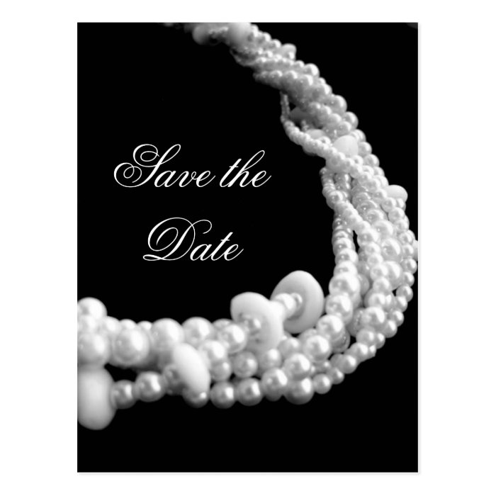 Save the Date Pearl Postcard