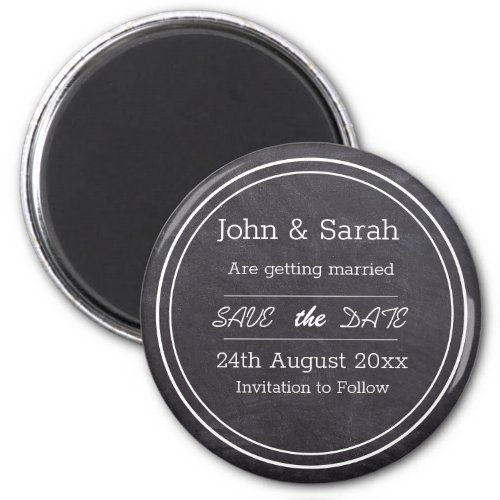 Save the Date Personalised Chalkboard Magnet