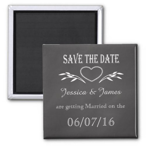 Save the Date Personalize Chalkboard Magnet