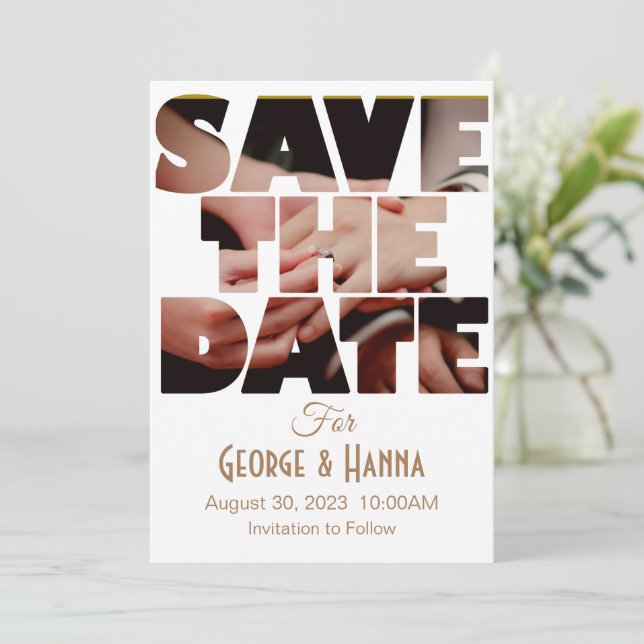Save The Date Personalize Design (Standing Front)