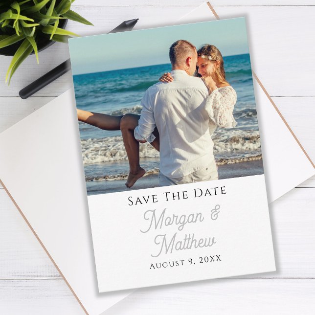 Save The Date Personalize Photo & Names Enclosure Card (Creator Uploaded)