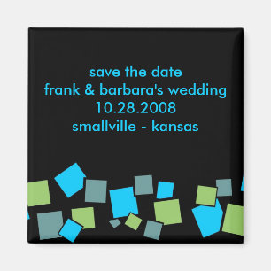 Save the Date Personalized - Blocks Magnet