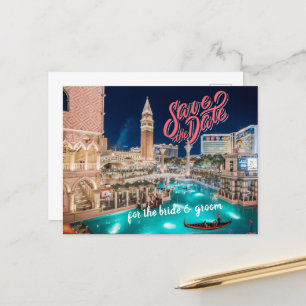 Save the Date Personalized Las Vegas Postcard