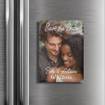 Save the Date Personalized Photo Magnet<br><div class="desc">Personalized save the date magnet. Get this precious keepsake for special family members to stick on their frig to remind them of your wedding date to come!</div>
