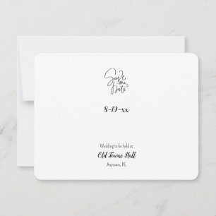 Save the Date Personalized Wedding Floral Card