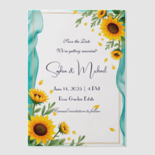 "Save the Date" Personalized Wedding Vellum Invitations