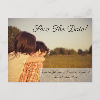 Save The Date Photo Announcement Postcard by Iggys_World at Zazzle