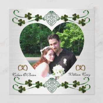Save The Date Photo Card Irish Wedding Unity Knot by Irisangel at Zazzle