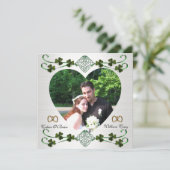 Save the date photo card Irish wedding Unity knot (Standing Front)