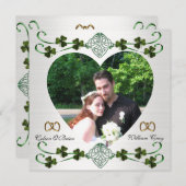 Save the date photo card Irish wedding Unity knot (Front/Back)