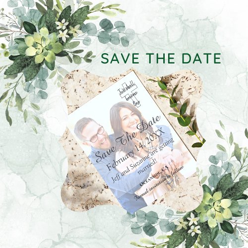 Save The Date Photo Engagement Announcement