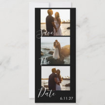 Save the Date Photo Film Strip Wedding Calendar