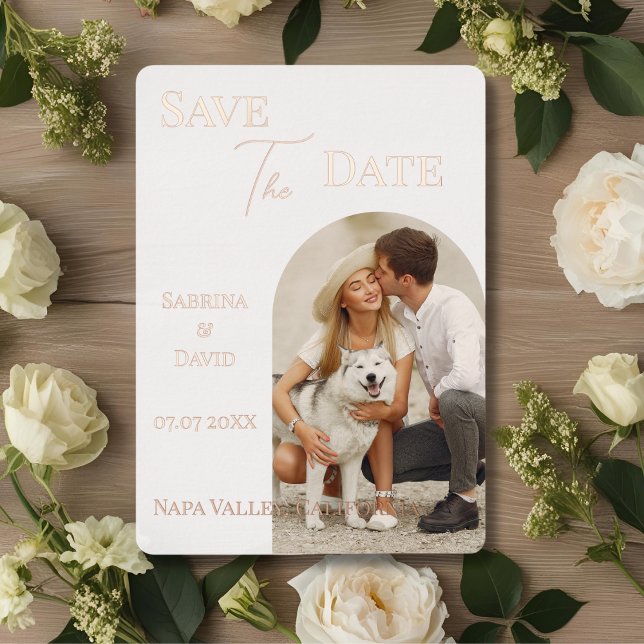Save The Date Photo  Foil Invitation (Creator Uploaded)