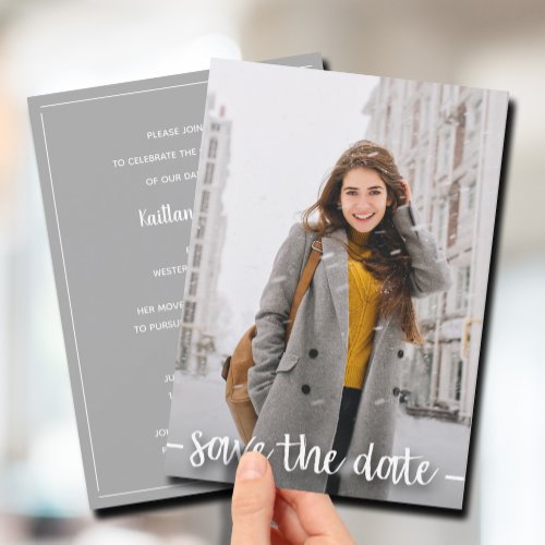 Save the Date Photo Graduation Party Invitation