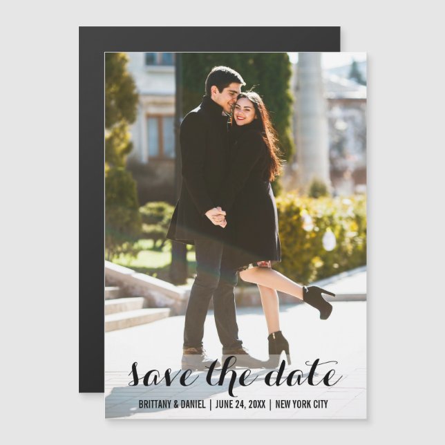 Save The Date Photo Magnetic Invitation 5x7 L (Front/Back)
