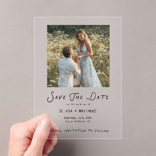 Save the Date Photo Minimalist Whimsical
