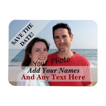 Save The Date Photo On A Flexible Magnet by mvdesigns at Zazzle