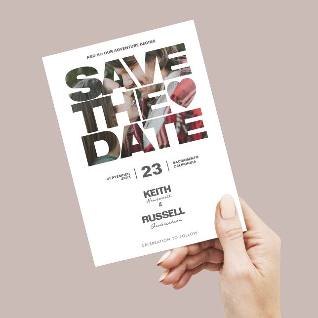 Save the Date Photo Overlay QR Wedding Website Invitation (Creator Uploaded)