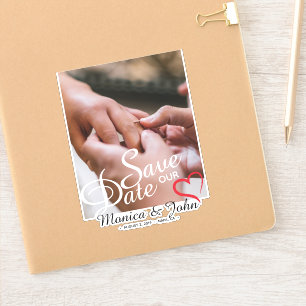 Save the Date Photo Personalized Sticker