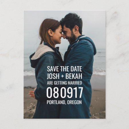Save The Date Photo Postcard