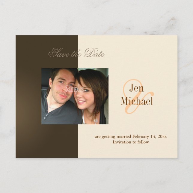 Save the Date Photo postcards, Announcement Postcard (Front)