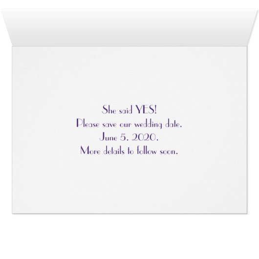 Save The Date Photo Rrame With Ribbon (Inside Horizontal (Bottom))