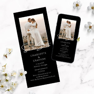 Save The Date Photo Stylish Wedding Announcement