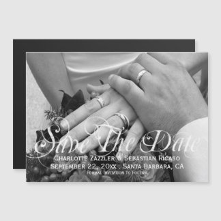 Save The Date Photo Template Personalized Wedding Magnetic Invitation