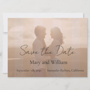 Save the Date Photo Wedding Announcement Elegant
