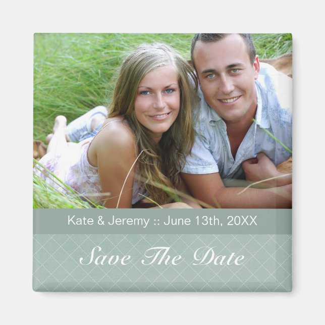 Save the Date Photo Wedding Magnet (Front)