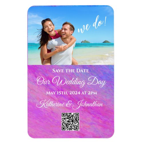 Save the Date Photo Wedding Magnet_Stardust Sea_ Magnet