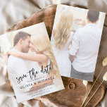 Save the Date Picture Photo Wedding<br><div class="desc">Transparency covering custom and personalized photo on the front and back of elegant and modern Save the Date Wedding Invitations - includes beautiful and elegant script typography for the special Wedding day celebration.</div>